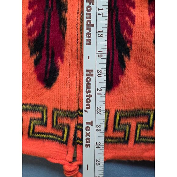 Andes Artesania Med Artsy Hoodie Wolf Dreamcatcher Tribal Feathers Native Bright - Picture 7 of 10